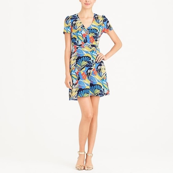 J. Crew Factory Dresses & Skirts - J. Crew Printed wrap-front mini dress